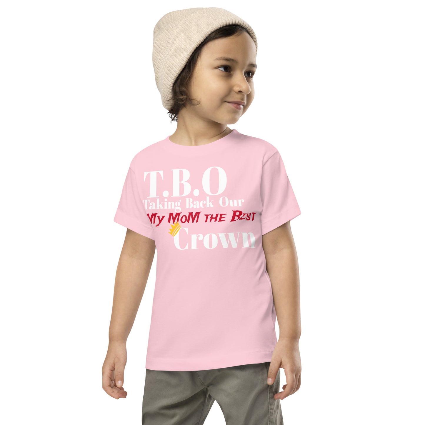 T.B.O Crown My Mom The Best Toddler Short Sleeve Tee