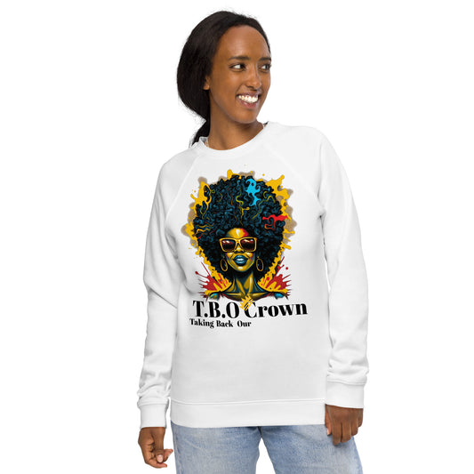 T.B.O Crown Unisex organic raglan sweatshirt